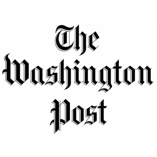 The Washington Post logo in blackletter font on a white background.