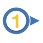A yellow number 1 inside a blue circle with a blue triangle pointing right, resembling a play button—a true Springfield Success Story symbol.