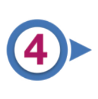 A bold pink number 4 inside a blue circle with a blue triangle pointing right, resembling a step or stage indicator—perfect for highlighting the fourth chapter of your Springfield success story.