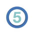 A light blue number 5, symbolizing a Springfield success story, sits inside a thick blue circular border on a plain white background.