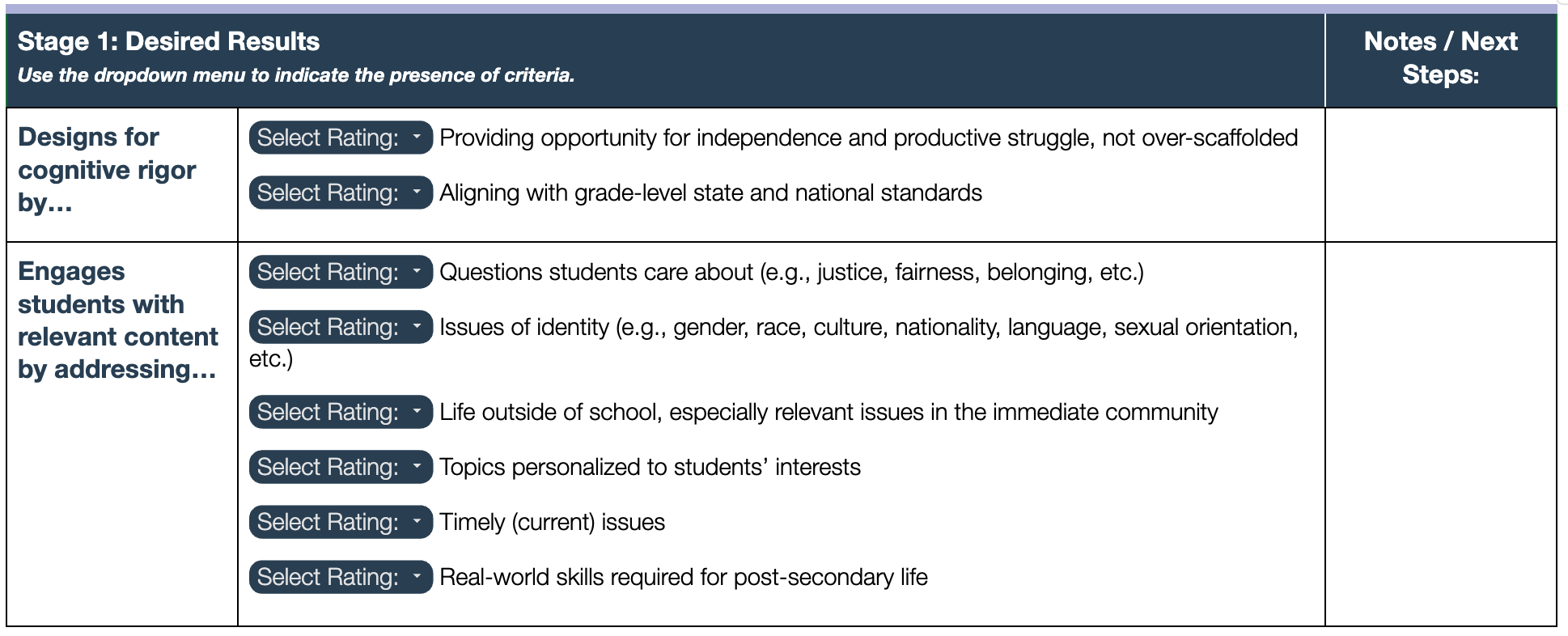 A picture of the Quality Criteria Tool you can click on to go to the tool.